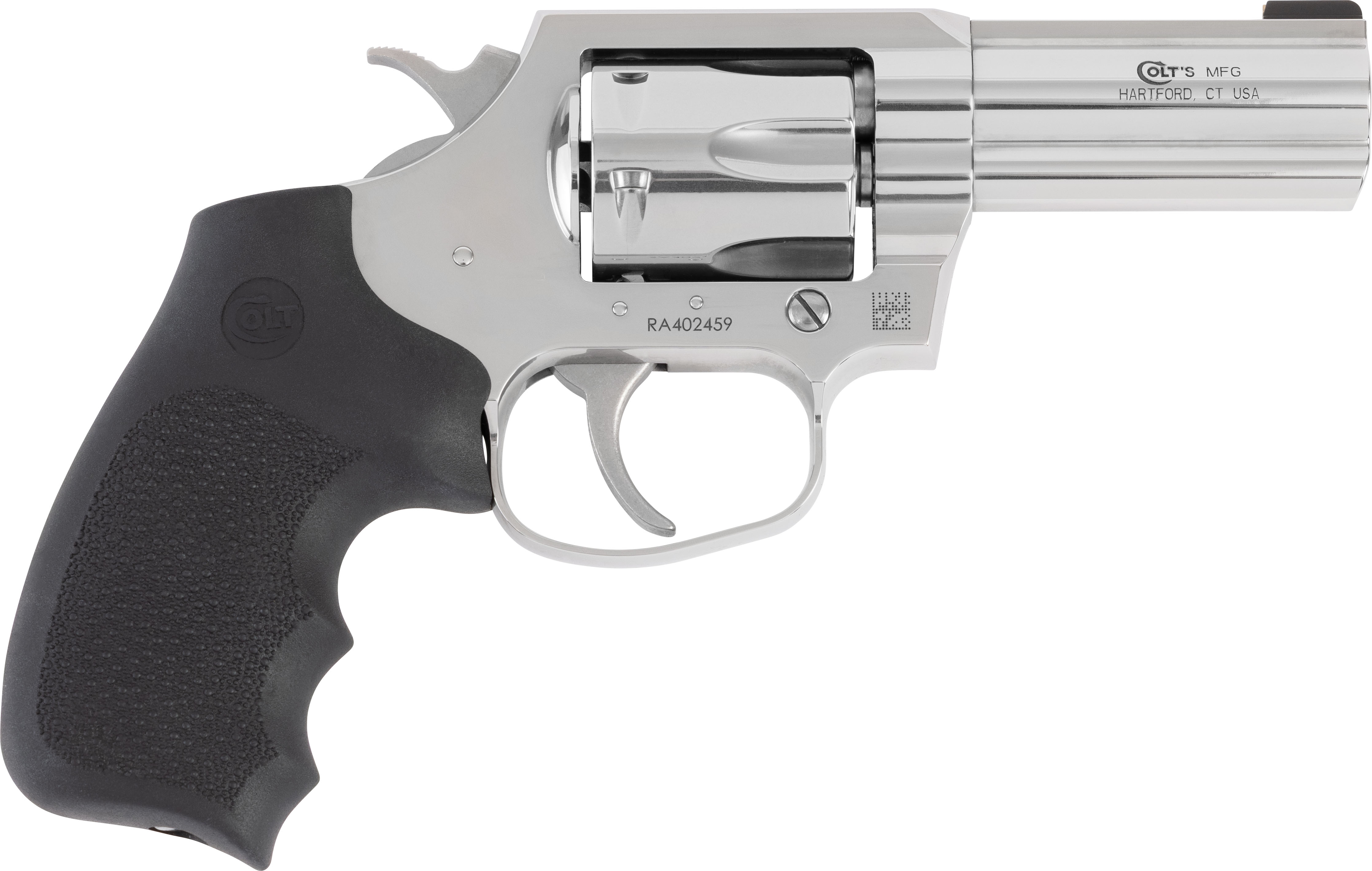 Colt King Cobra Stainless Handgun .357 Mag 6rd Capacity 3" Barrel Enhanced Hogue Rubber Grip