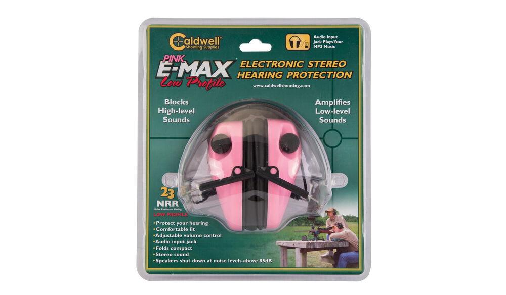 Caldwell E-MAX Low Profile Hearing Protection - Pink
