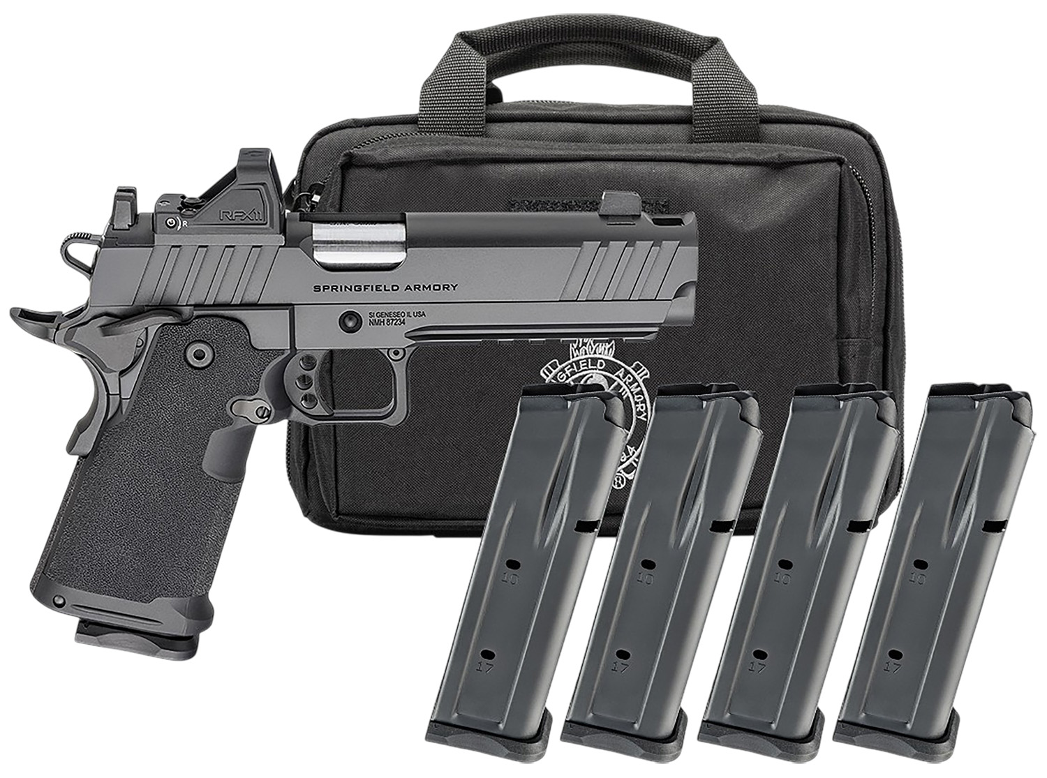 Springfield Gear Pac DS Prodigy AOS Handgun 9mm Luger 10(4)rd Magazines 5" Barrel Green Dot & Bag