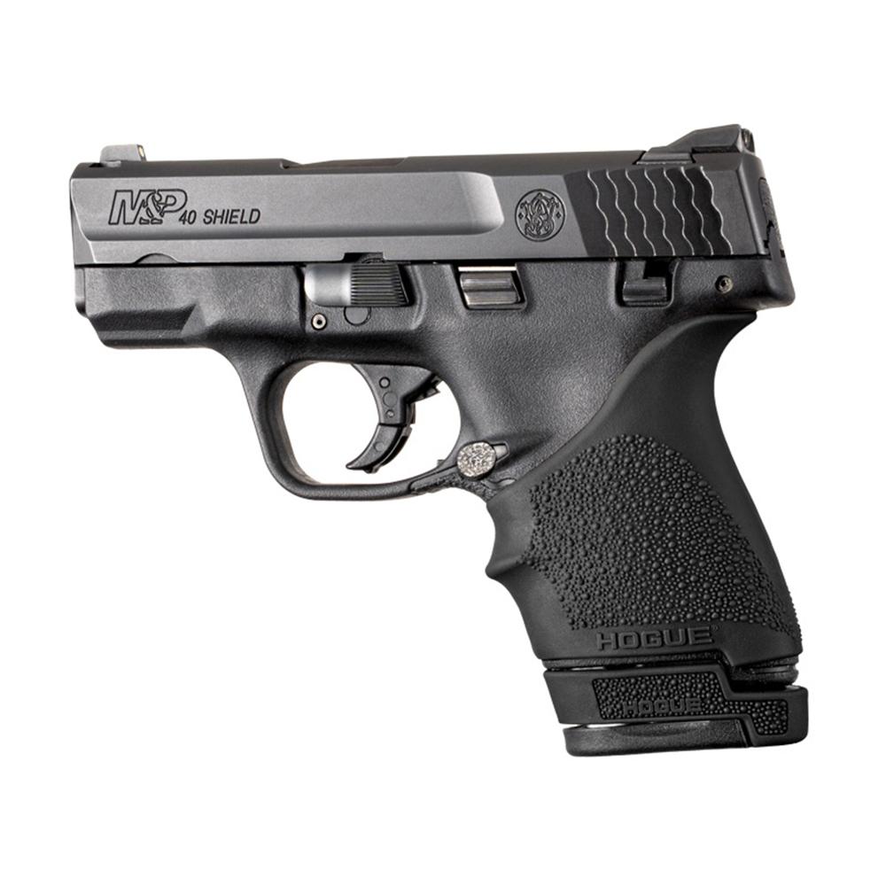 Hogue OverMolded Rubber Grip Extension Base Pad for S&W M&P 40 Shield 7rd Magazines Black