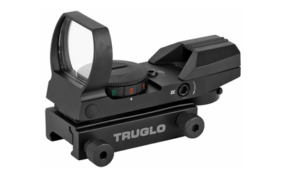 Truglo Dual Color Open Red Dot Sight 24x34mm Multi Reticle Illuminated Black