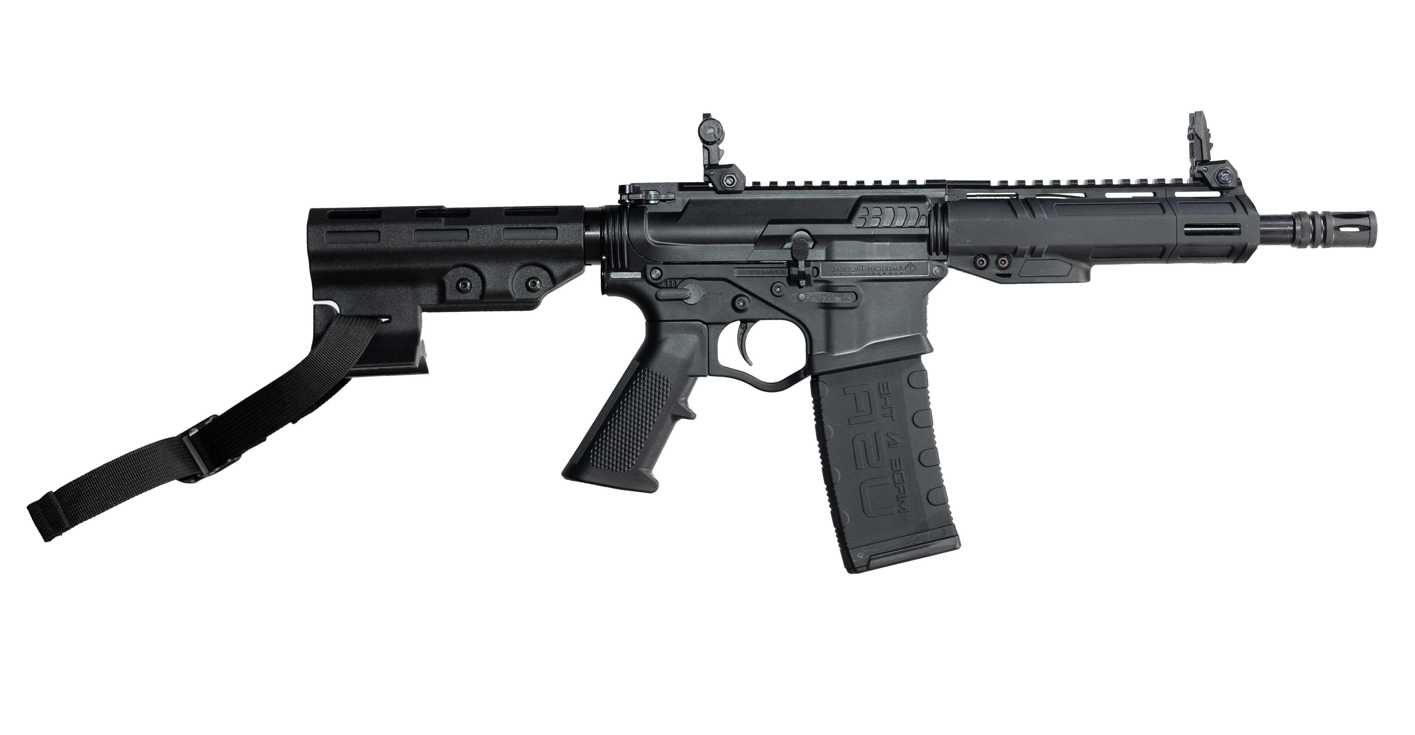 ATI ALPHA MAXX HGA 5.56 7.5" PISTOL W/7" POLY MLOK HANGUARD F/U SIGHTS W/BRACE