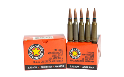 Century Arms Red Army Standard Rifle Ammunition 5.45x39 60gr FMJ Lead Core 30/ct