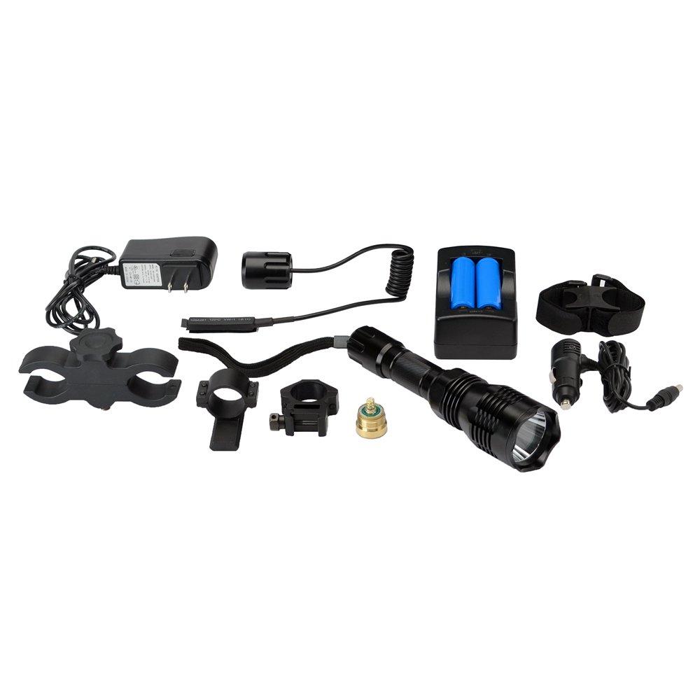 Gsm Cyclops Varmint Light Kit - Gun Mounted Red/Green LED / 250 Lumen / Rechargeable