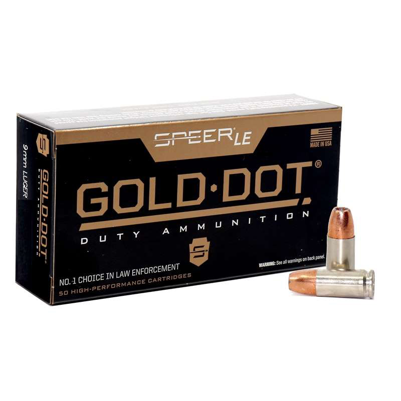 Speer CCI GOLD DOT 9MM 147GR GDHP 50RD BX 1000RD CASE