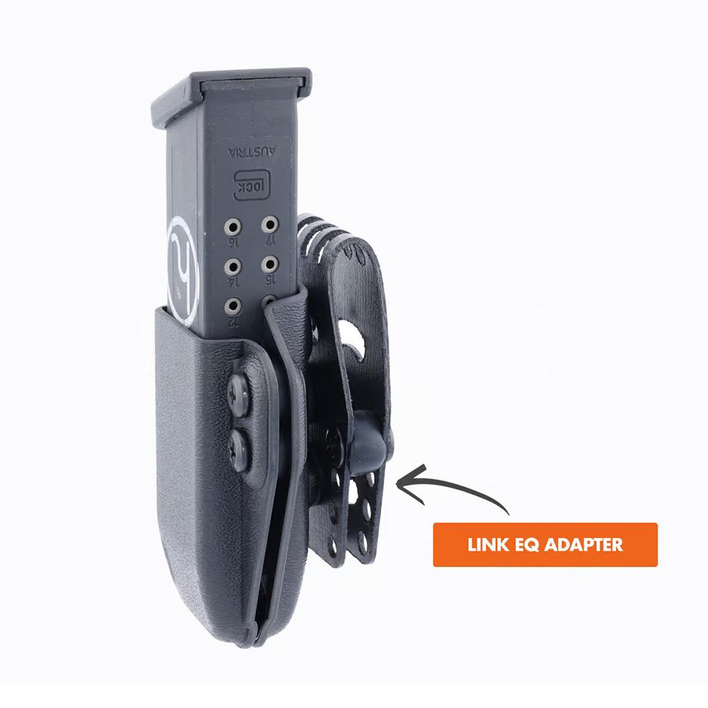 Henry Holsters Duty Pistol Mag Carrier for Glock 9/40 with Link EQ Black RH