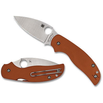 SPYDERCO SAGE 5 BRNT G-10 3" ORG