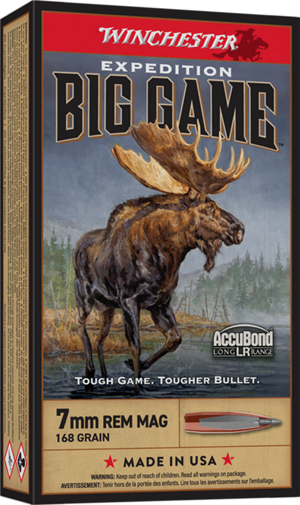 Winchester Expedition Big Game Long Range Rifle Ammunition 7mm Rem Mag 168 gr. PT 2900 fps 20/ct