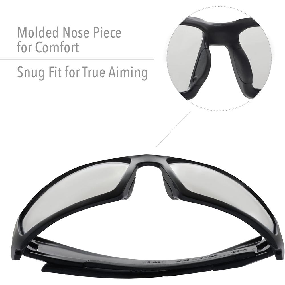 Westchester Protective Gear DBA PIP Global Safety Howard Leight UVEX Hypershock Shooting Glasses Black with Clear Lens