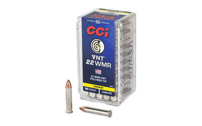 CCI Varmint Rimfire Ammunition .22 WMR 30 gr VNT 2200 fps 50/ct