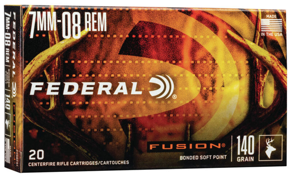 Federal Fusion Rifle Ammunition 7mm-08 Rem 140 gr BTSP 2850 fps - 20/ct