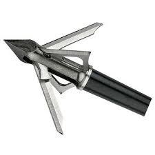 Feradyne Outdoors Muzzy Trocar HBX Crossbow Hybrid 4-Blade Broadhead 1" X 1 5/8" Cut 100gr 3/ct