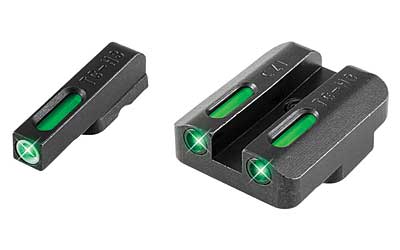 Truglo TFX Tritium/Fiber-Optic Day/Night Sights Fits CZ 75 Series - White Front Outline/Rear Green