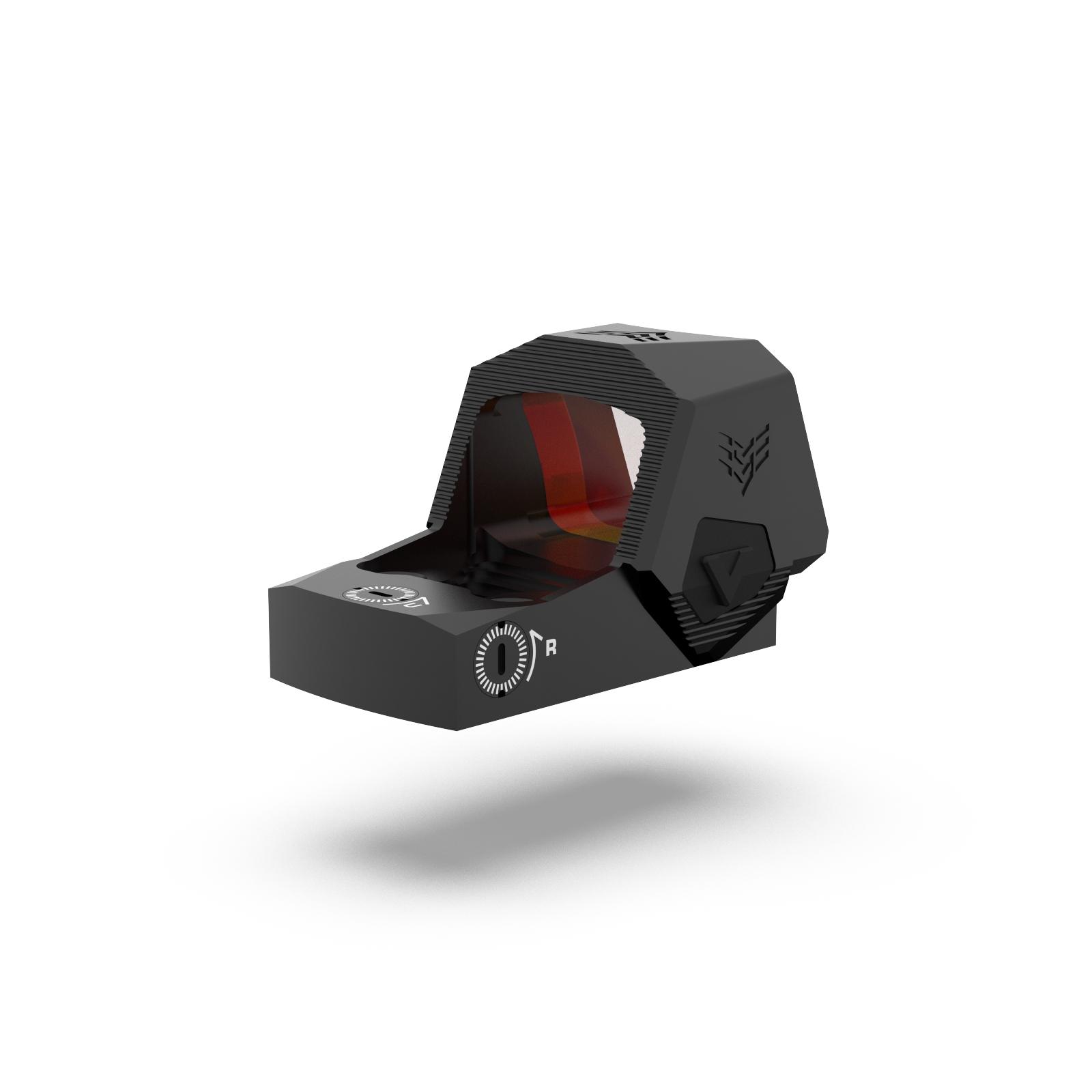 10 Ring Swampfox Optics Sentinel II 1x20 Micro Red Dot 3 MOA - Standard Blackout Rear / Shake N' Wake