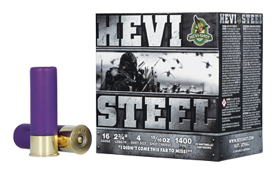 HEVI-SHOT HEVI-STEEL 16GA 2-3/4IN 1OZ #4 25 RD/BX 10 BX/CS