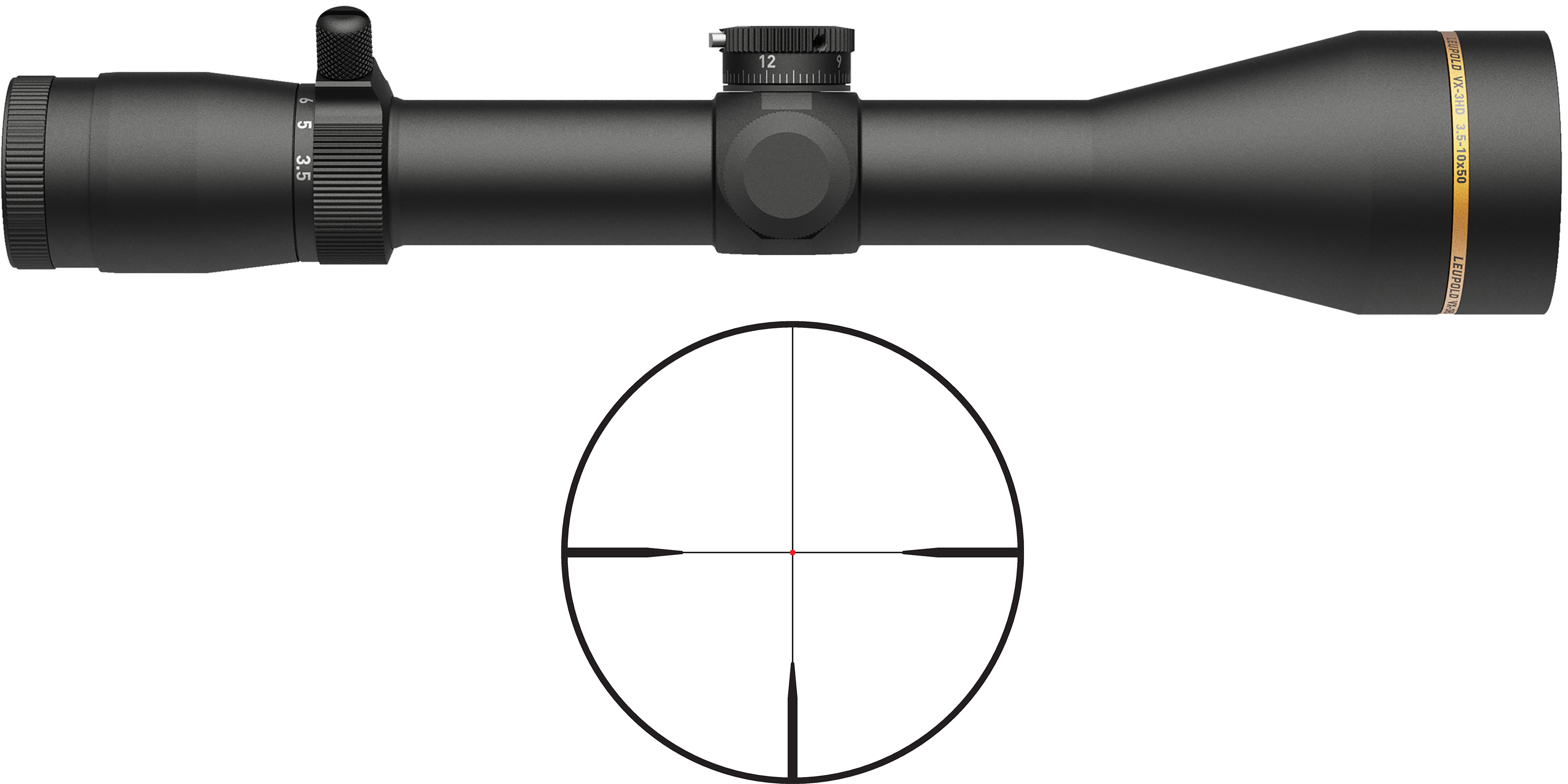 Leupold VX-3HD Rifle Scope 3.5-10x50 30mm SFP FireDot Twilight Hunter Illum. Matte Black
