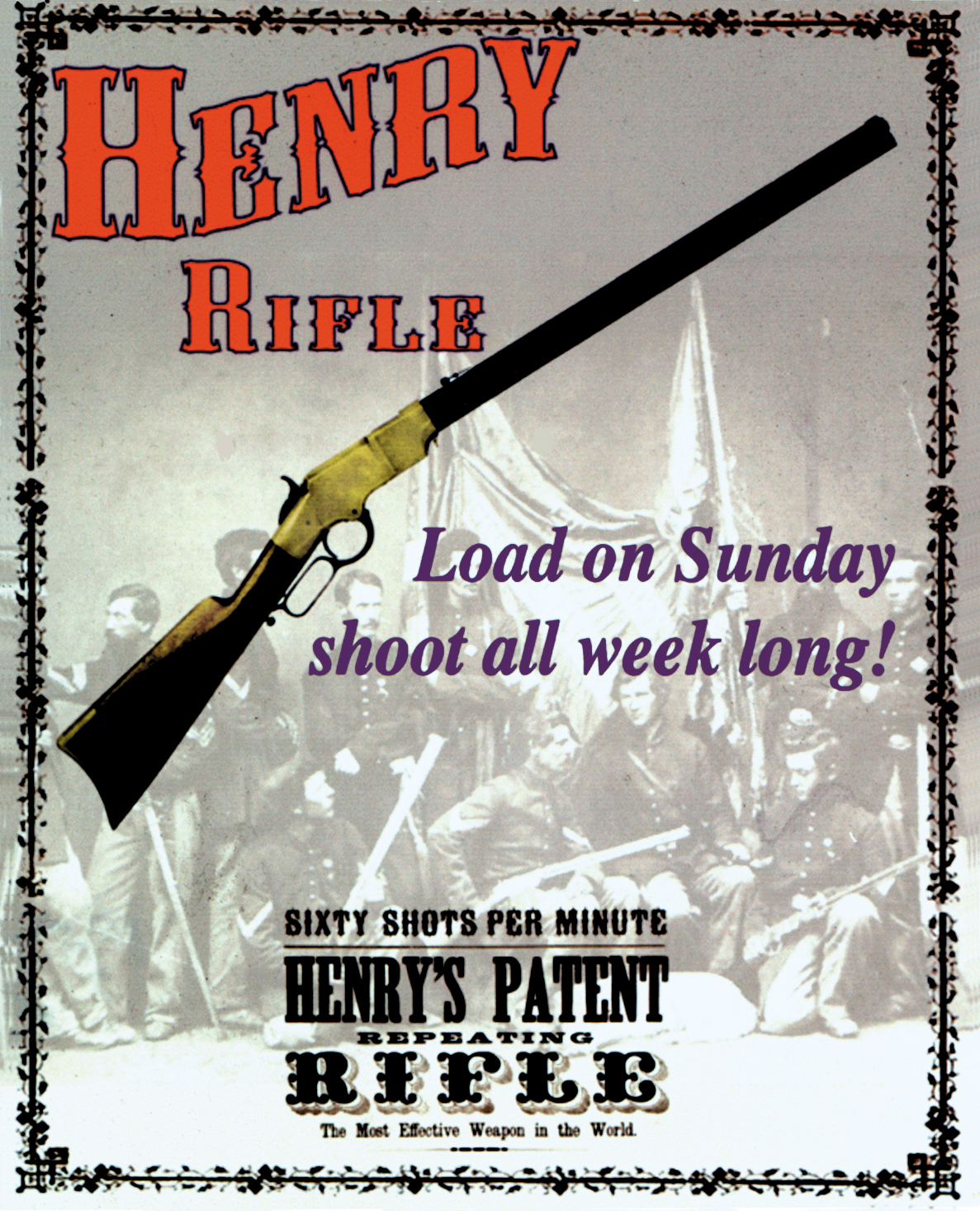 Henry Repeating Arms HEN WALL TIN 12.5IN X 16IN