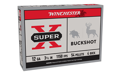 Winchester Super-X Buckshot Shotshells 12 ga 3-1/2" 1150 fps #4B 5/ct