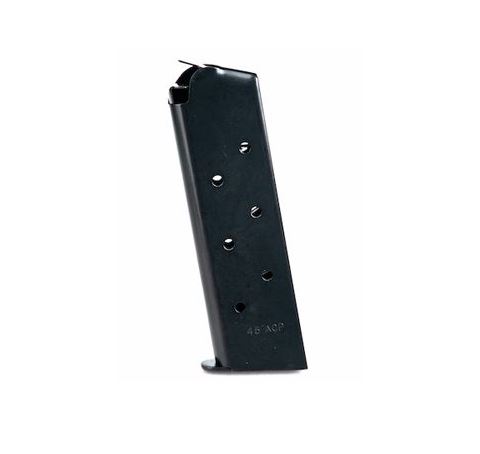 Kimber Magazine 1911 Handgun Magazine Stainless Steel Black Full-Length Grip .45 ACP 7/rd