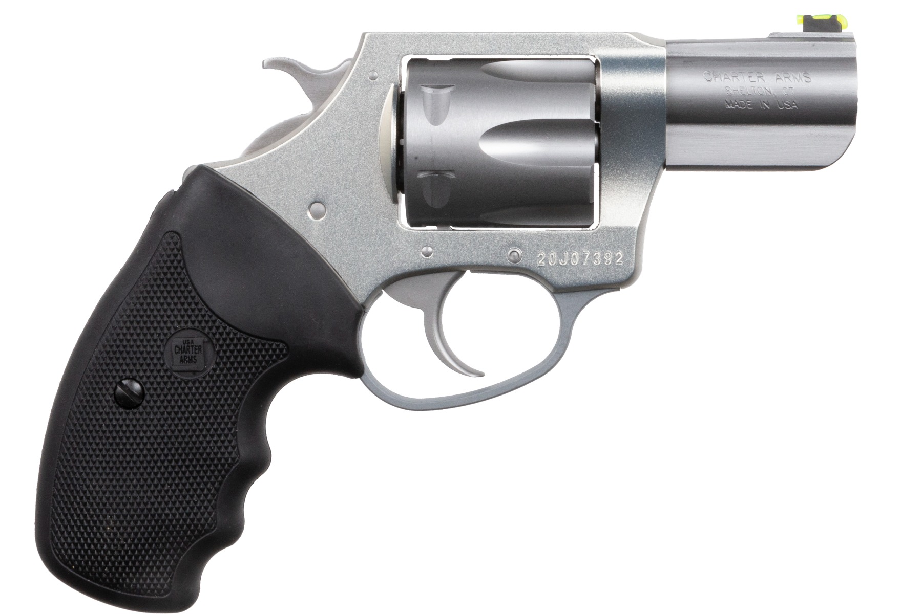 Charter Arms The Boxer Handgun .38 Spl 6rd Capacity 2.2" Barrel Silver with Black Grip