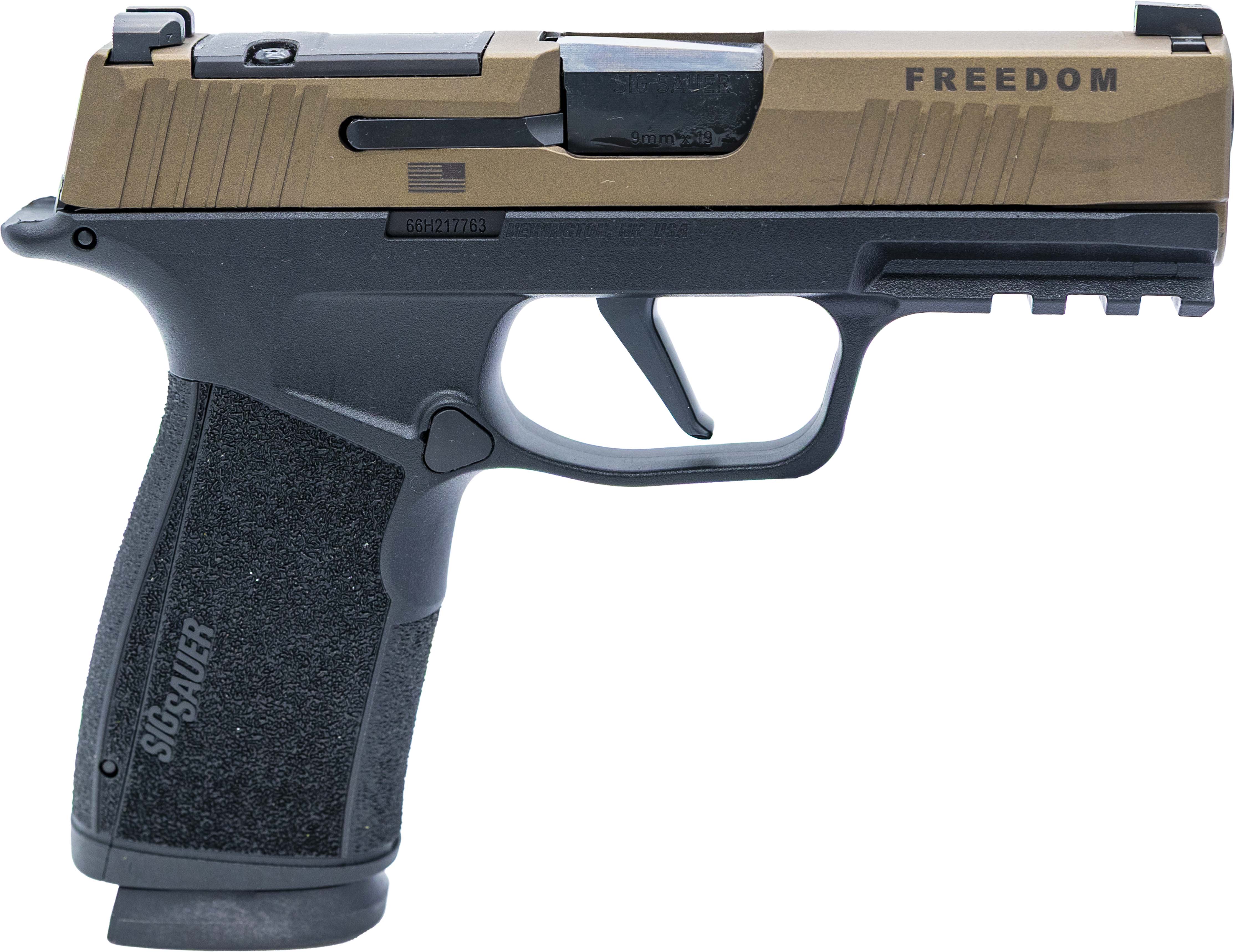 SIG P365 X-Macro Freedom Handgun 9mm Luger 17Rd Mag (2) 3.7" Barrel X-SER 2-T Bronze X-RAY 3 OR Black Grip