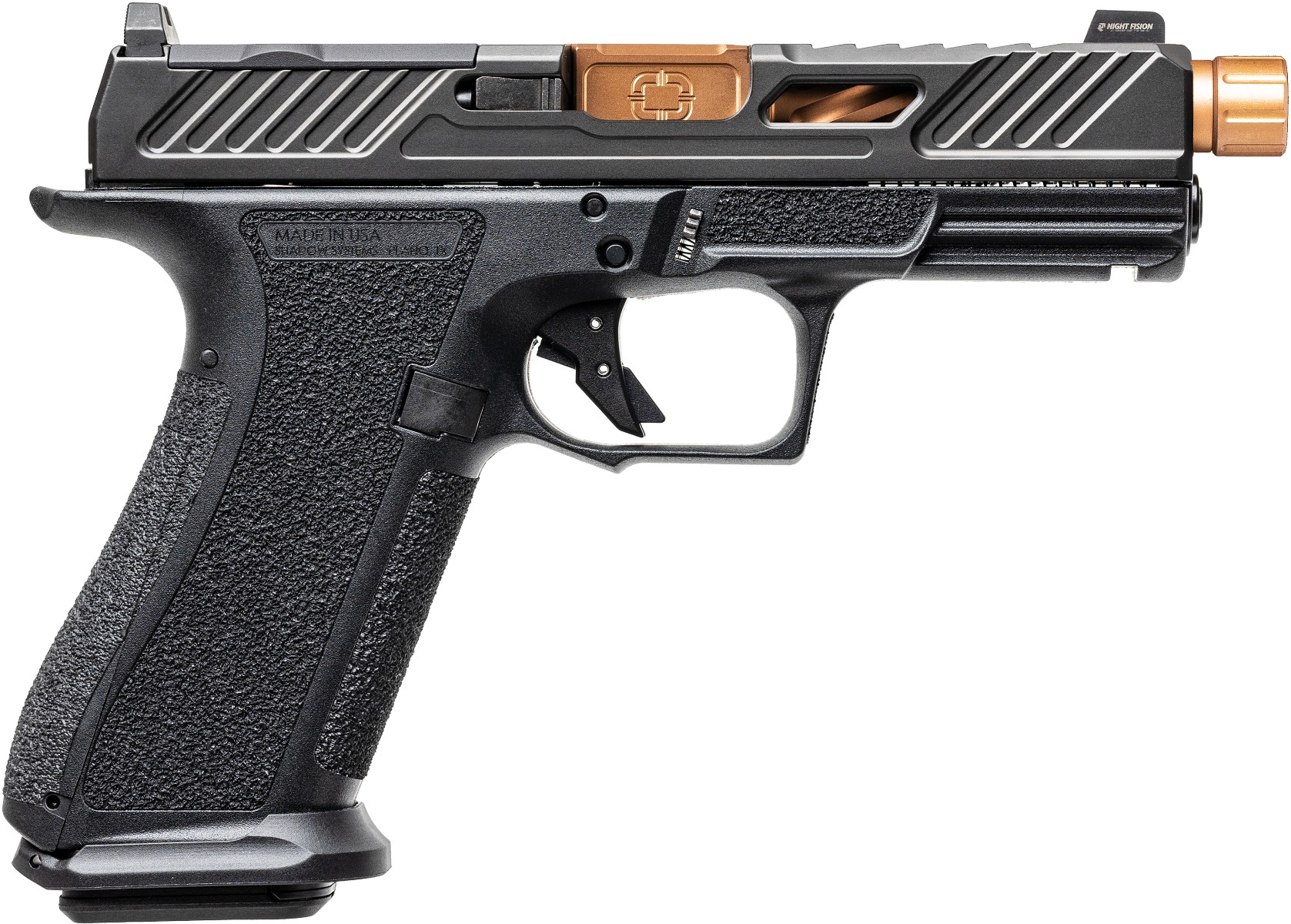 Shadow Systems XR920 Elite Optic Cut Handgun 9mm Luger 17rd Magazine 5.5" Threaded Bronze Barrel Black Grip