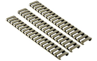 ERGO Grips 18 Slot Ladder LP Rail Cover - 3 Pack Dark Earth