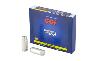 CCI Pest Control Handgun Shotshells .40 S&W 88 gr #9 shot 1250 fps 10/ct