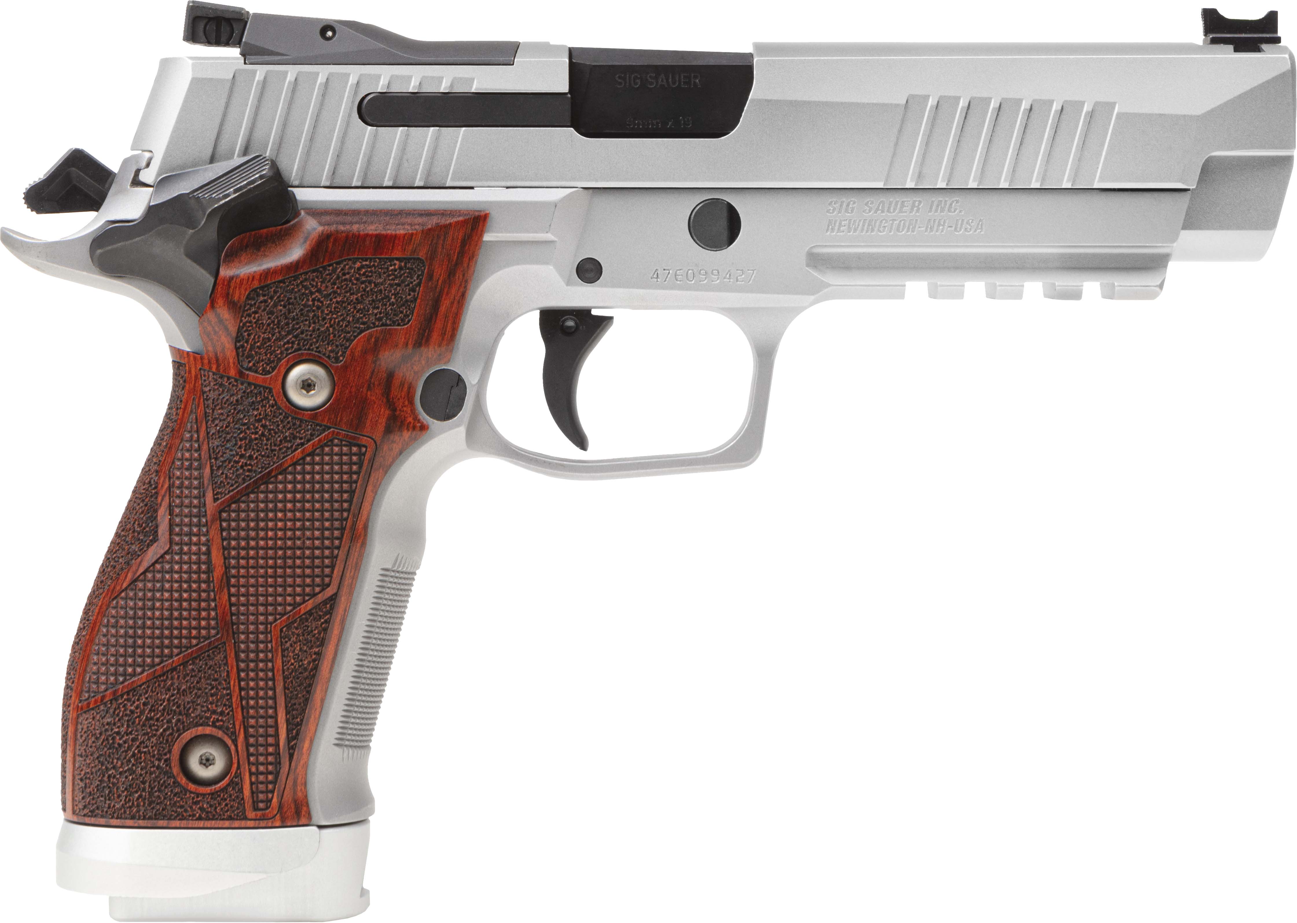 Sig Sauer P226 X-Five Stainless Custom Works Handgun 9mm Luger 10rd Magazines(3) 5" Barrel Cocobolo Grips SAO
