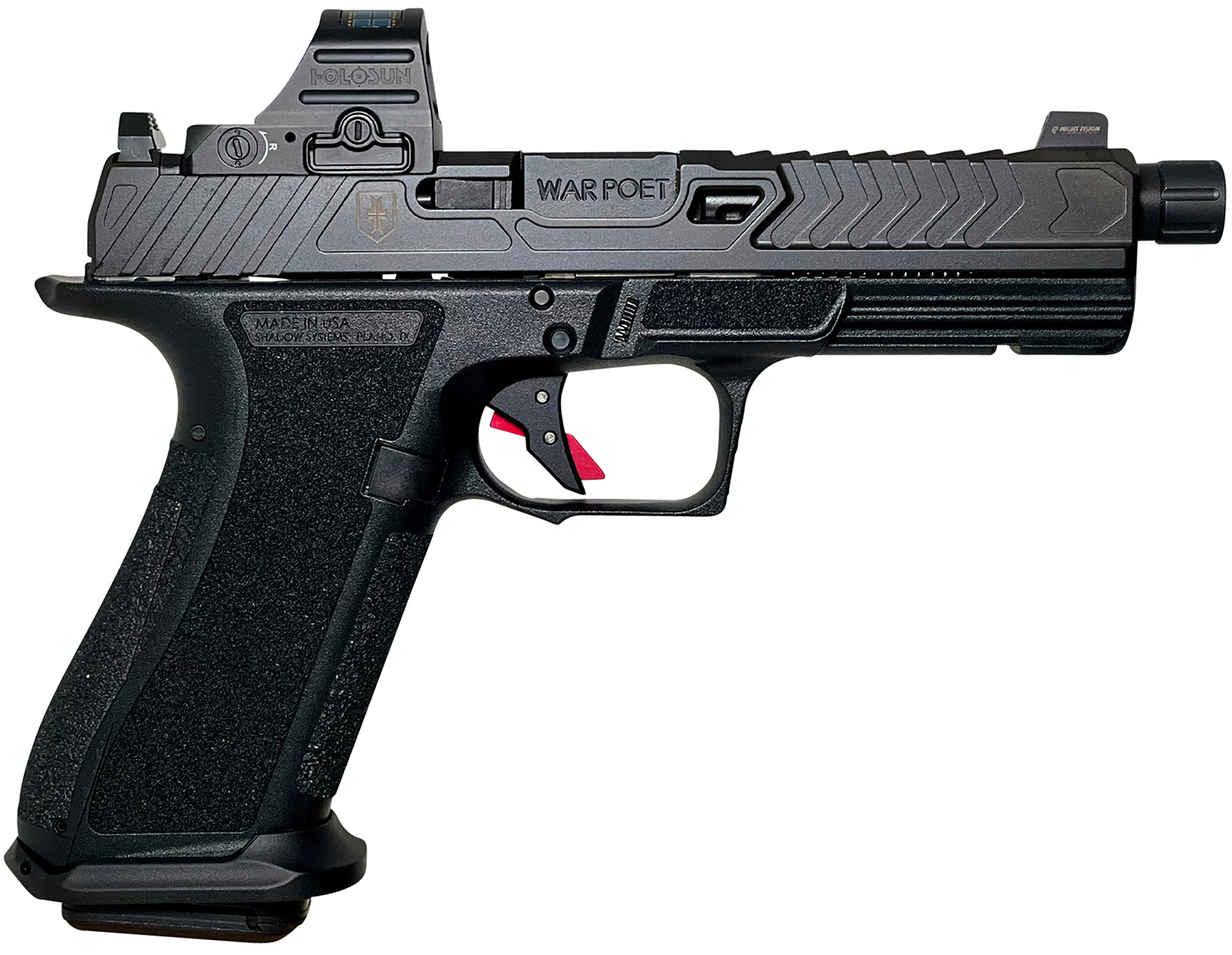 Shadow Systems DR920 WAR Poet Handgun 9mm Luger 17rd Magazines(2) 5" Fluted Threaded Barrel w/Holosun 507C