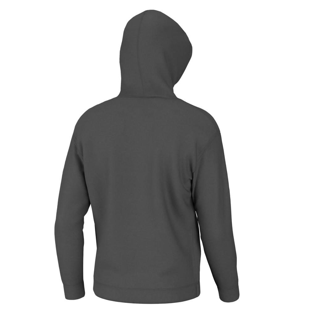Huk Huk'd Up Logo Long Sleeve Hoodie Volcanic Ash 2XL