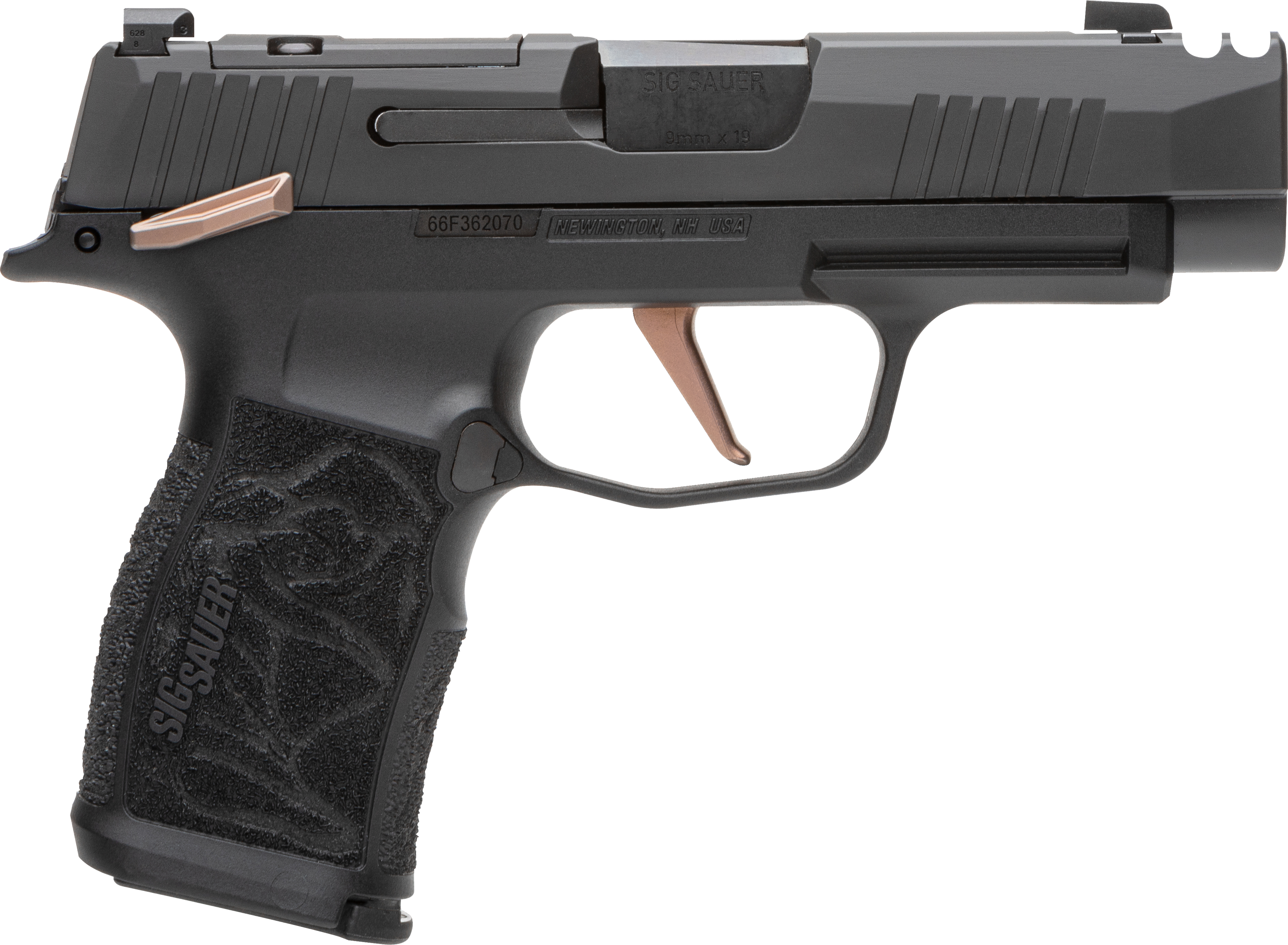 Sig Sauer P365-XL Rose Comp Handgun 9mm Luger 12rd Magazines(2) 3.1" Barrel & Vaultek Pistol Safe