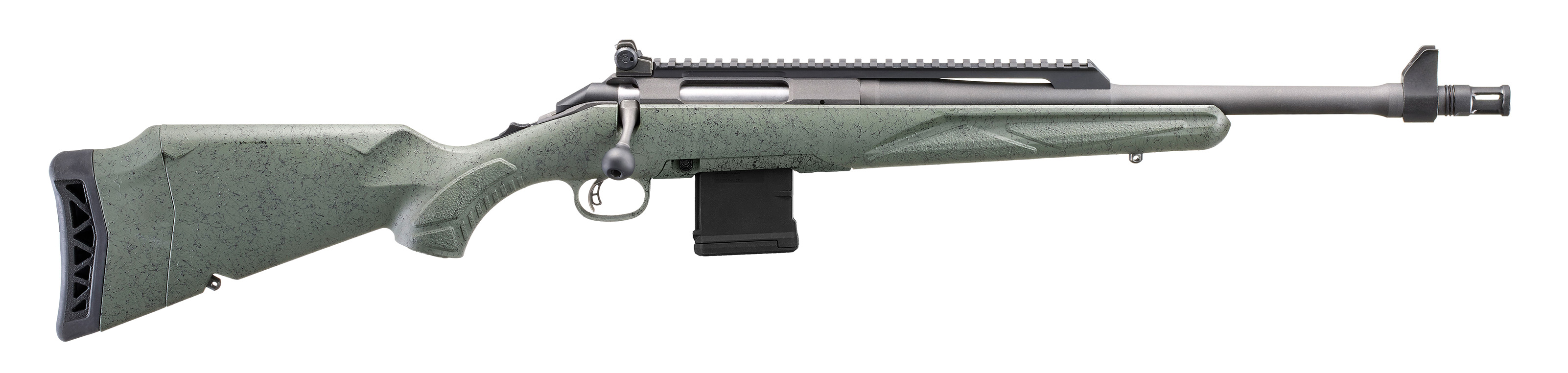 RUGER AMERICAN G2 SCOUT 5.56 RIFLE 16.1" T.B. LEAF GREEN,BLK 1-10RD