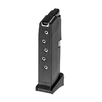 KCI USA Glock 43 Handgun Magazine 9mm Luger 6/rd Black with Grip Extender