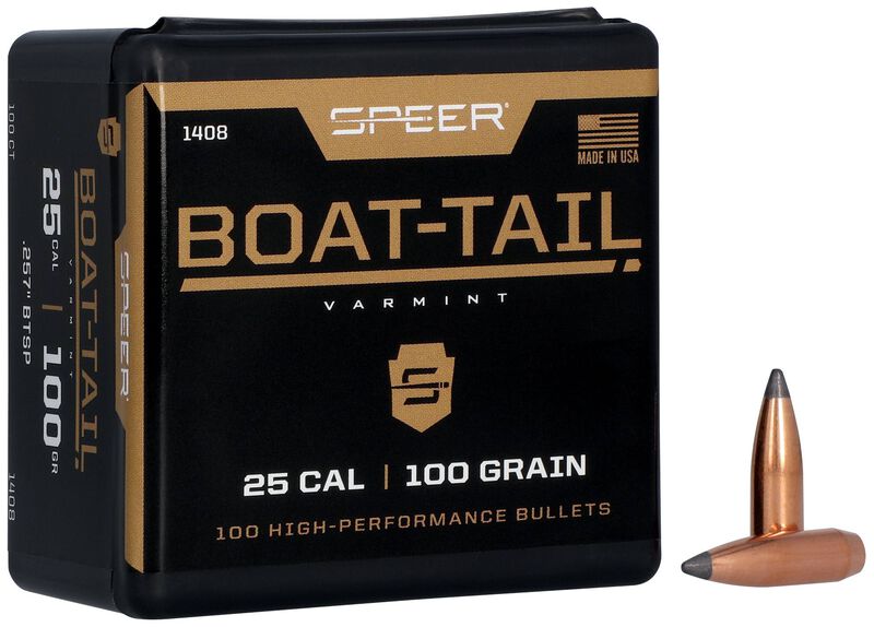 Speer Boat Tail Rifle Bullets .25 cal .257" 100 gr SBT 100/ct