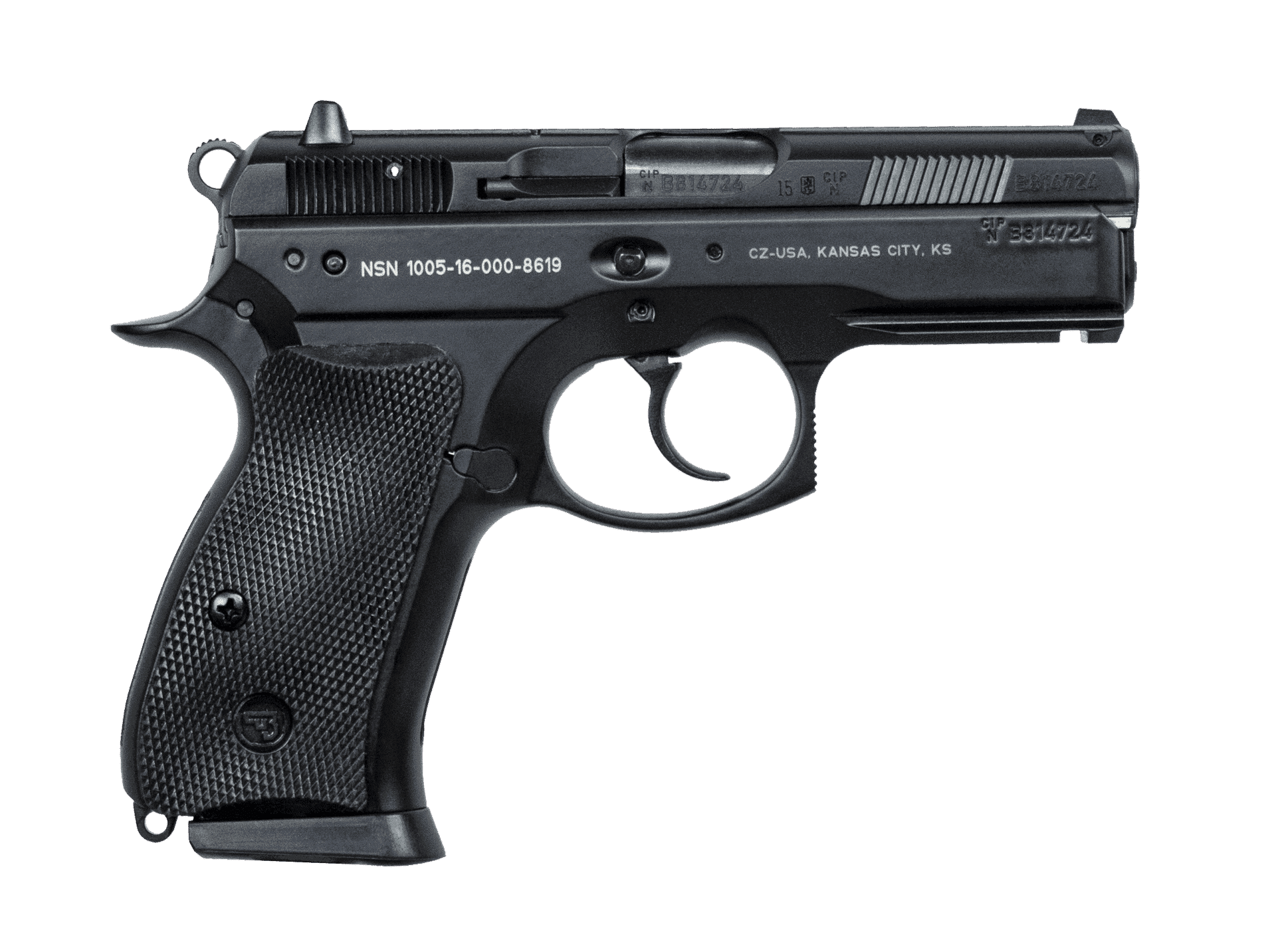 CZ USA P-01 Compact Handgun 9mm Luger 15rd Magazine 3.75" Barrel Black