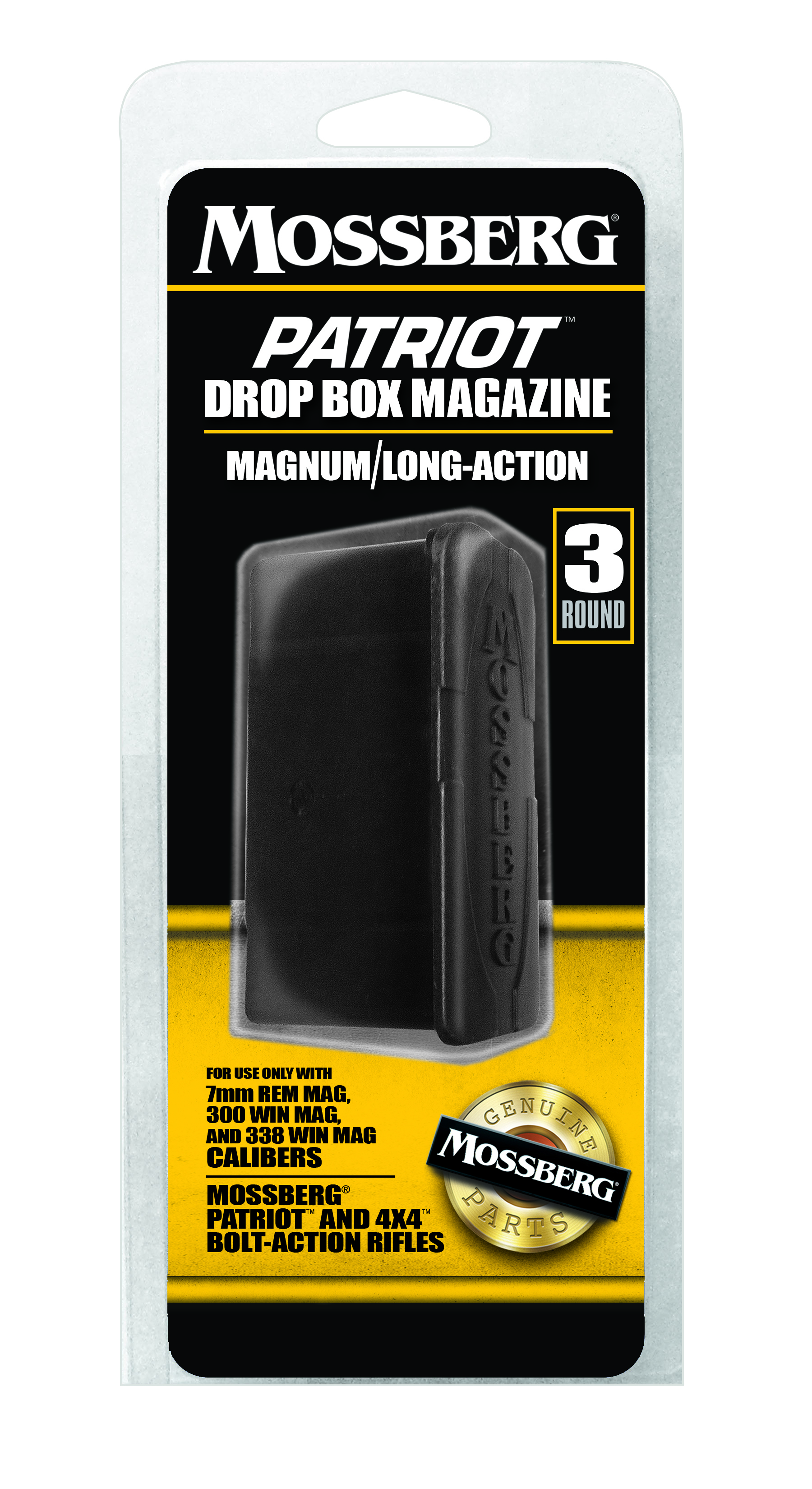 Mossberg Patriot Bolt Action Rifle Magazine Magnum Long Action 7mm REM Mag/7mm PRC/.300 Win Mag/.338 Win Mag 3/rd