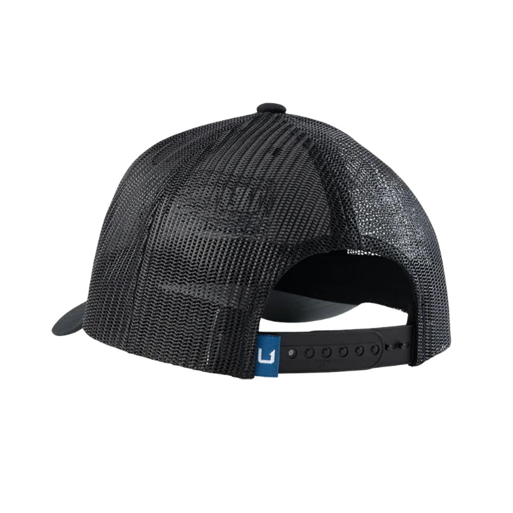 Huk Trophy Flag Trucker Hat Black