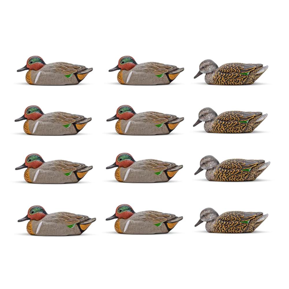 AdvenTec LLC dba Rig Em Right Outdoors Rig'Em Right Mainline Series Green-Winged Teal Duck Decoy 12/ct