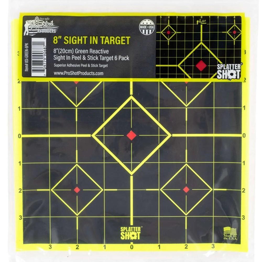 PROSHOT 8" GREEN SIGHT IN 6PK
