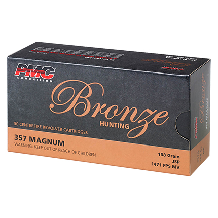 PMC Bronze Handgun Ammunition .357 Mag 158 gr JSP 1471 fps 50/ct