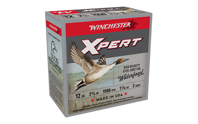 Winchester Xpert High-Velocity Steel Shotshells 12 ga 2-3/4" 1-1/16 oz 1550 fps #2 25/ct