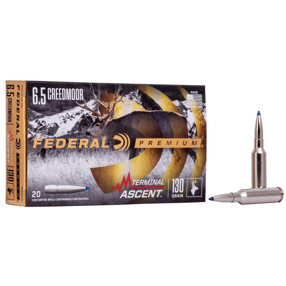 Federal Terminal Ascent Rifle Ammunition 6.5 Creedmoor 130 gr 2800 fps 20/ct