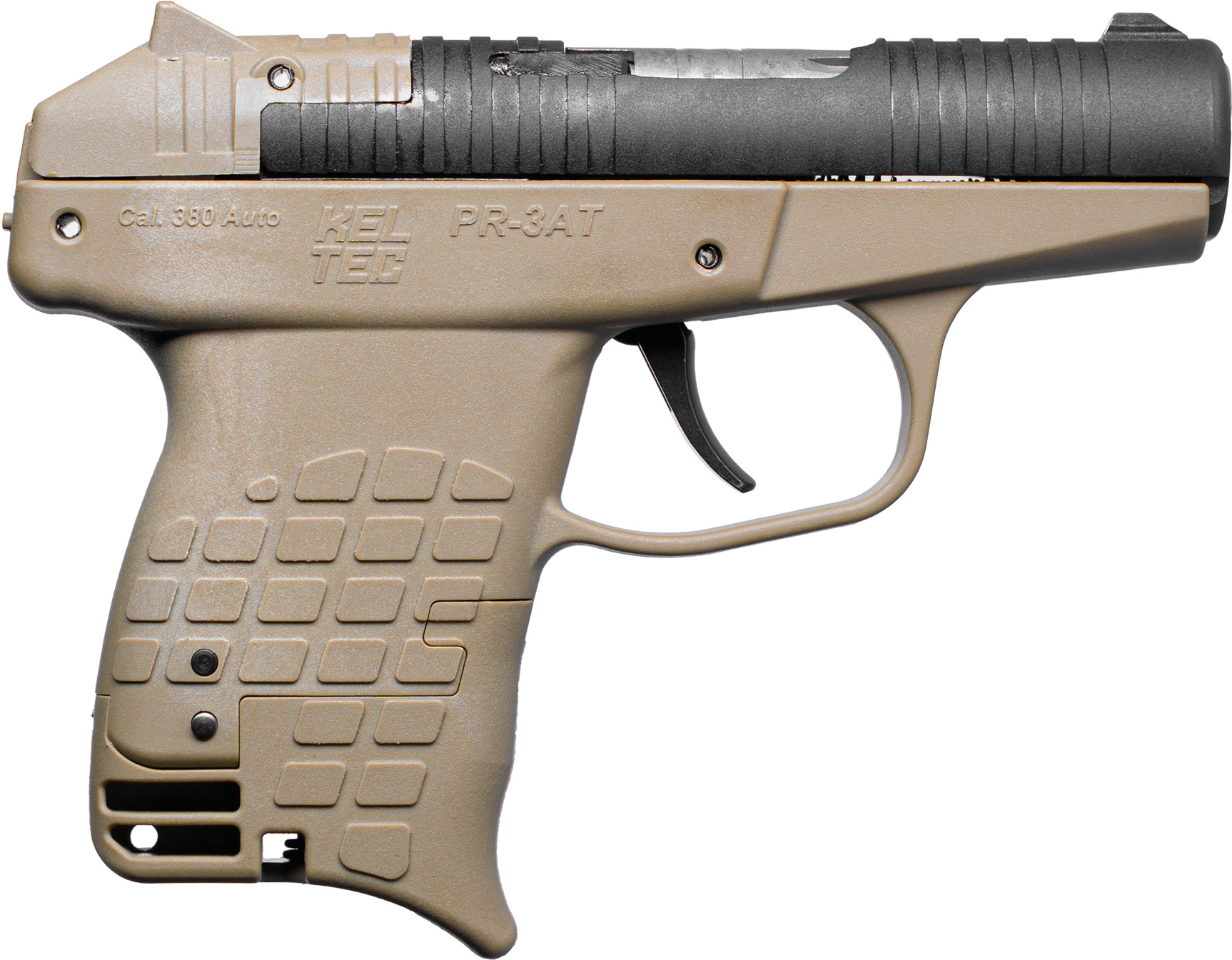 Kel-Tec PR3AT Handgun .380 Auto 13rd Capacity 2.85" Barrel Tan Large Grip