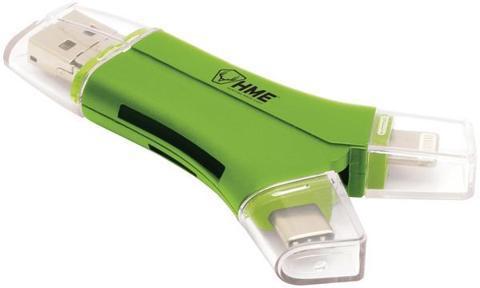Gsm HME 4-in-1 SD Card Reader for IOS & Android USB-OTG Device