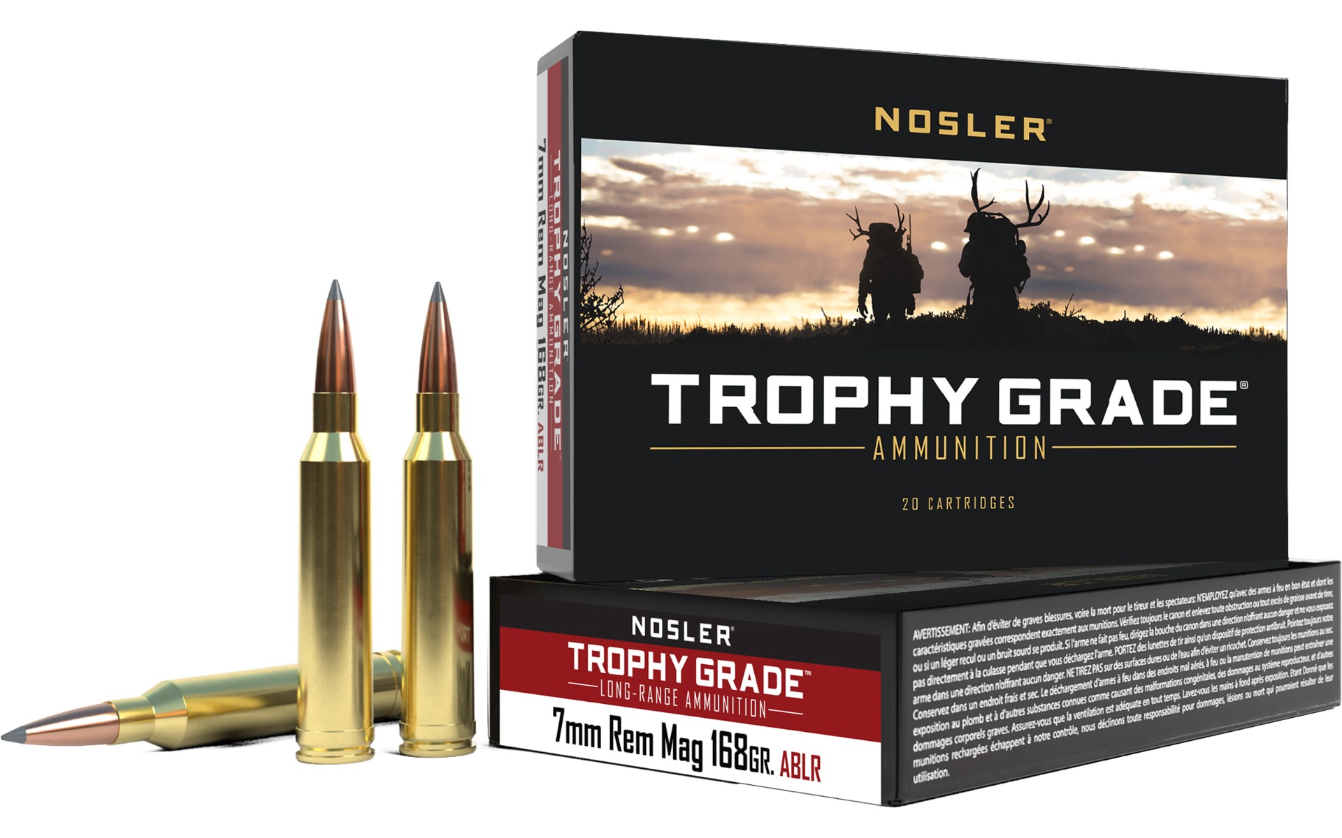 Nosler NOS 7MM 168GR TG ABLR 20RD 10BX/CS
