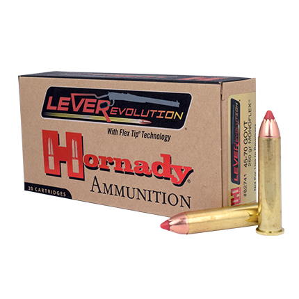 Hornady LEVERevolution Rifle Ammunition .45-70 Gov 250 gr MonoFlex 2025 fps - 20/ct
