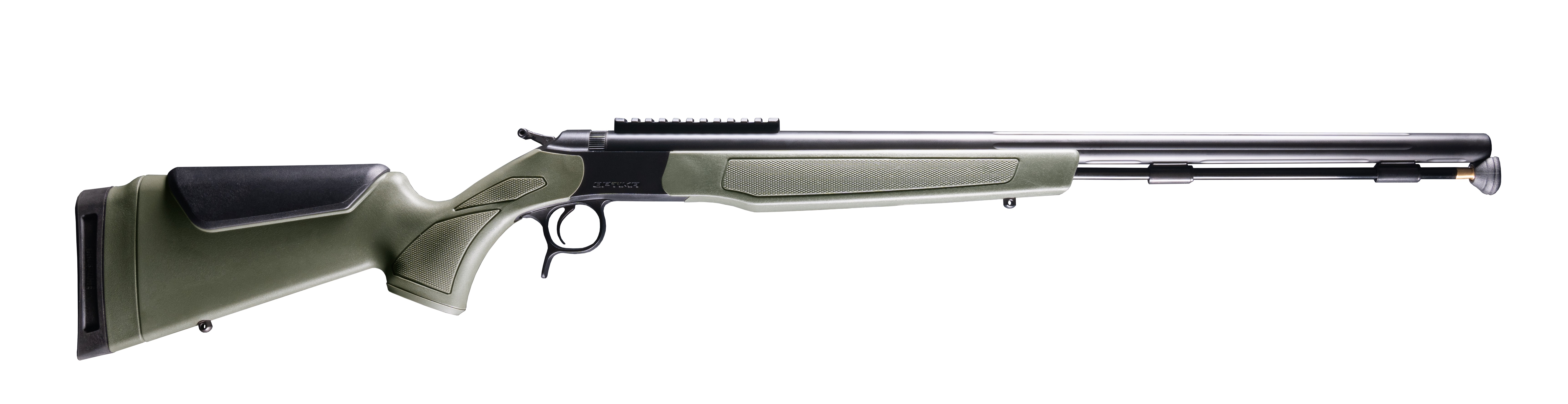 CVA OPTIMA 50 cal Muzzleloader Nitride Stainless Barrel | OD Green V3 - 0 MOA Pic Rail