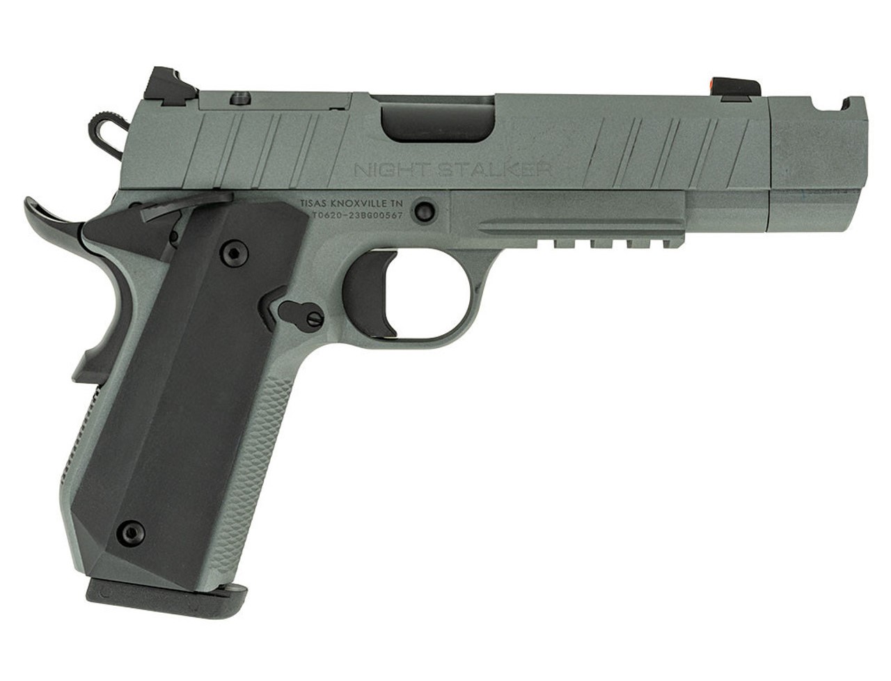 Tisas 1911 Nightstalker SF-C Handgun 45 Auto 8rd Magazine 4.25'' Compensated Barrel Cerakote Grey Finish