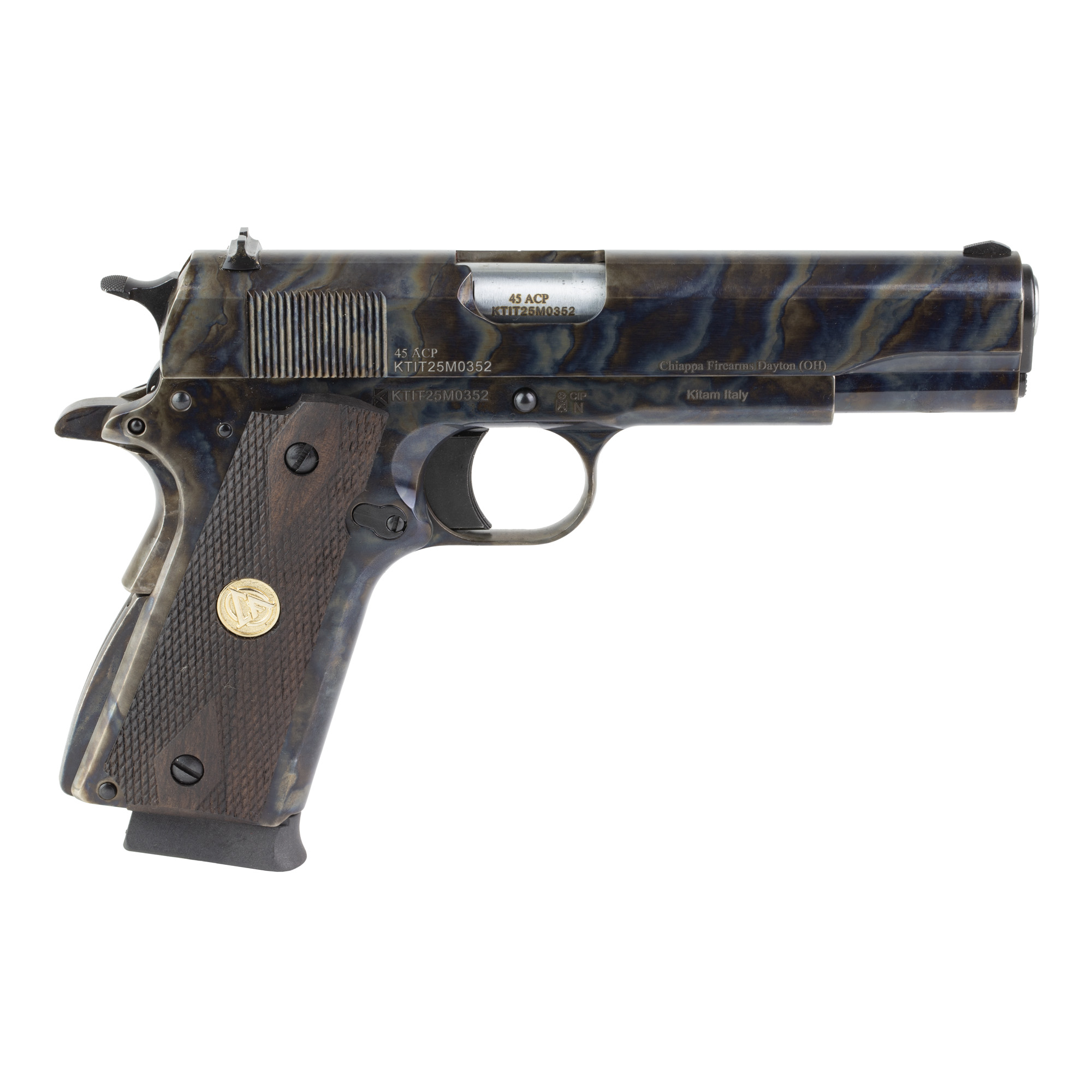 Chiappa 1911 Field Handgun .45 ACP 8rd Magazine 5" Barrel Case Colored with Ivory Grips